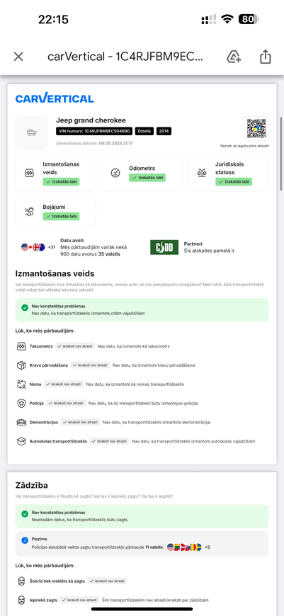 Jeep Grand Cherokee, 2014, 3.0 dīzelis, automāts