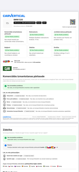 Bmw 520, 2017, 2.0 dīzelis, automāts