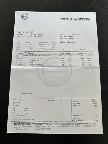 Volvo S80, 2007, 2.4 dīzelis, automāts